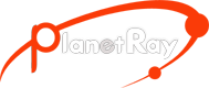 PlanetRay Infotech white logo